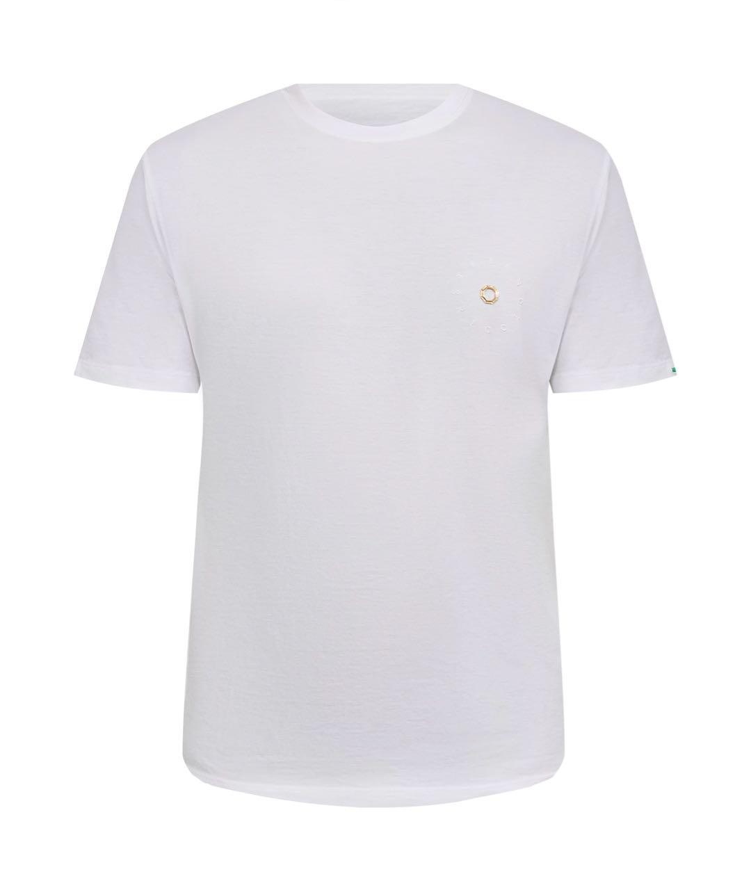 STEFANO RICCI Белая хлопковая футболка, фото 5