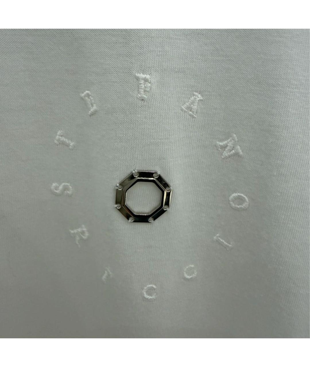 STEFANO RICCI Белая хлопковая футболка, фото 4