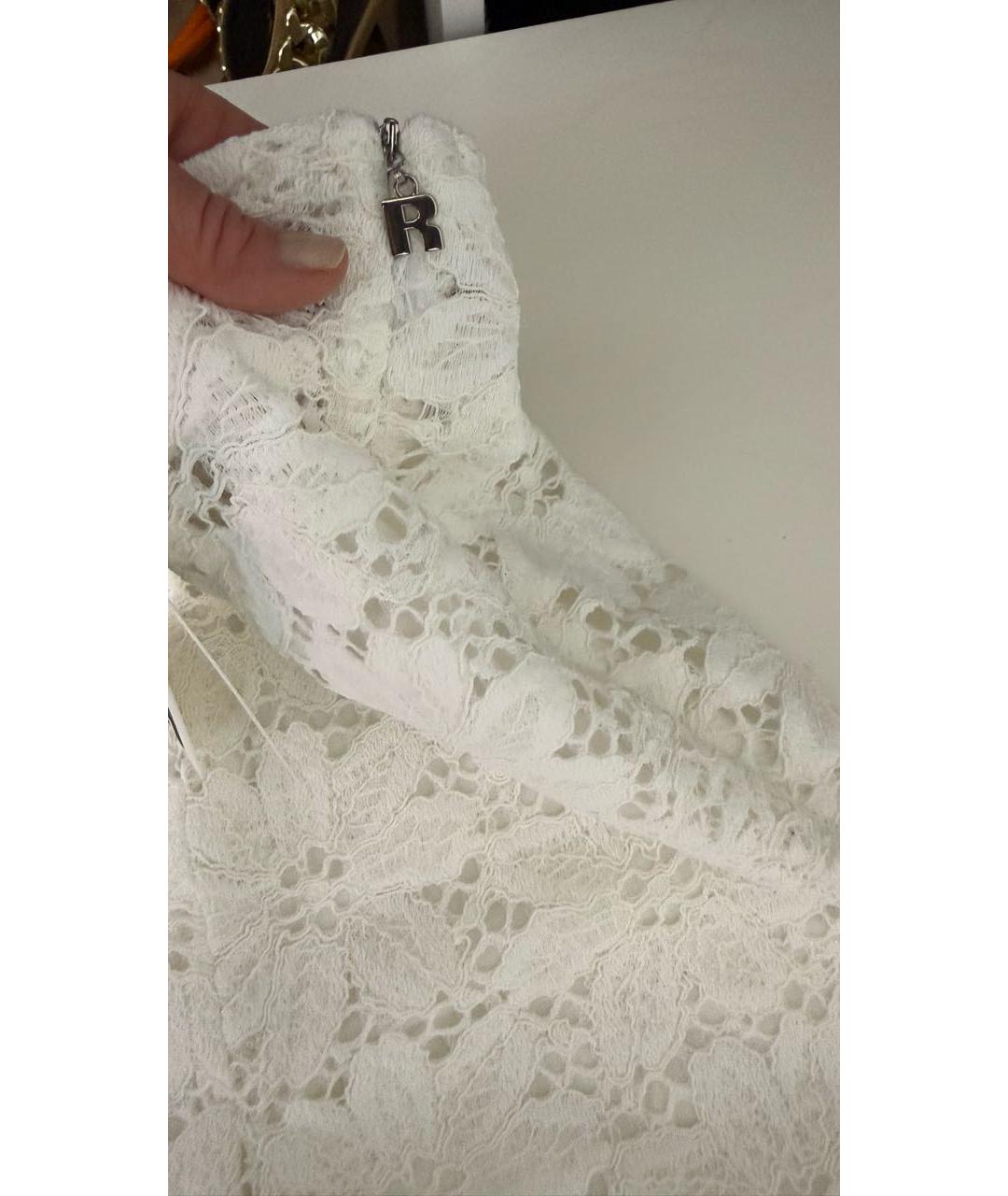 ROTATE Белые кружевные брюки узкие, фото 7