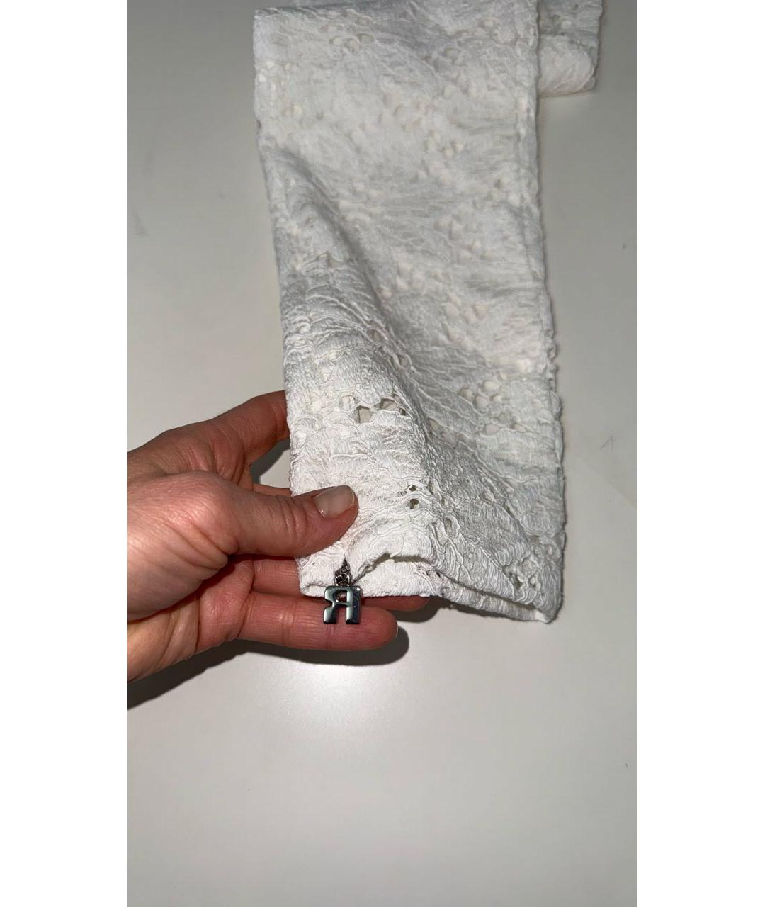 ROTATE Белые кружевные брюки узкие, фото 3