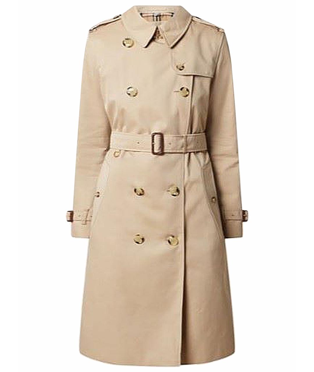 BURBERRY Бежевый хлопковый тренч/плащ, фото 1