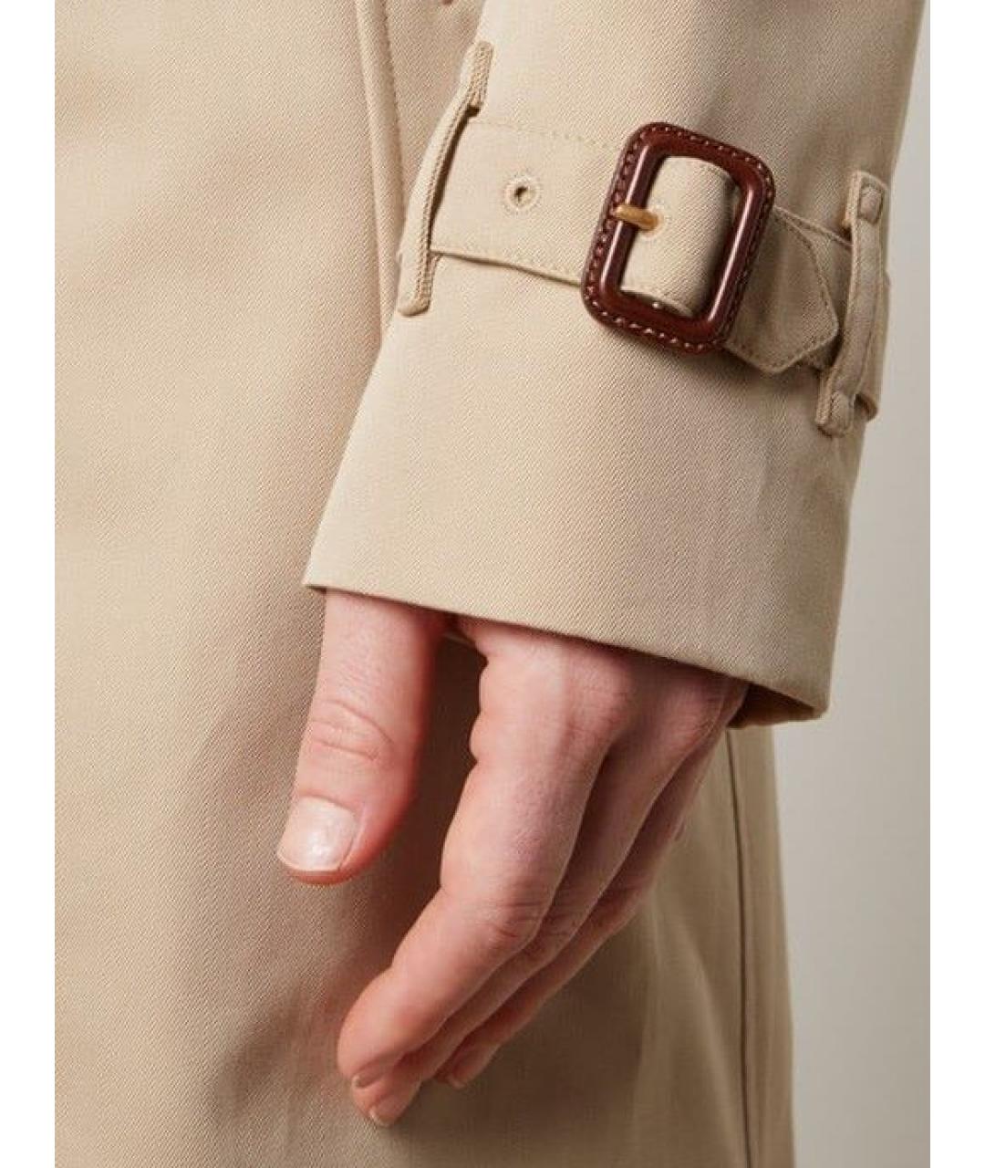 BURBERRY Бежевый хлопковый тренч/плащ, фото 9