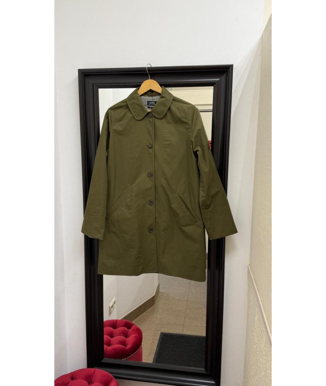 A.P.C. Зеленый тренч/плащ, фото 10