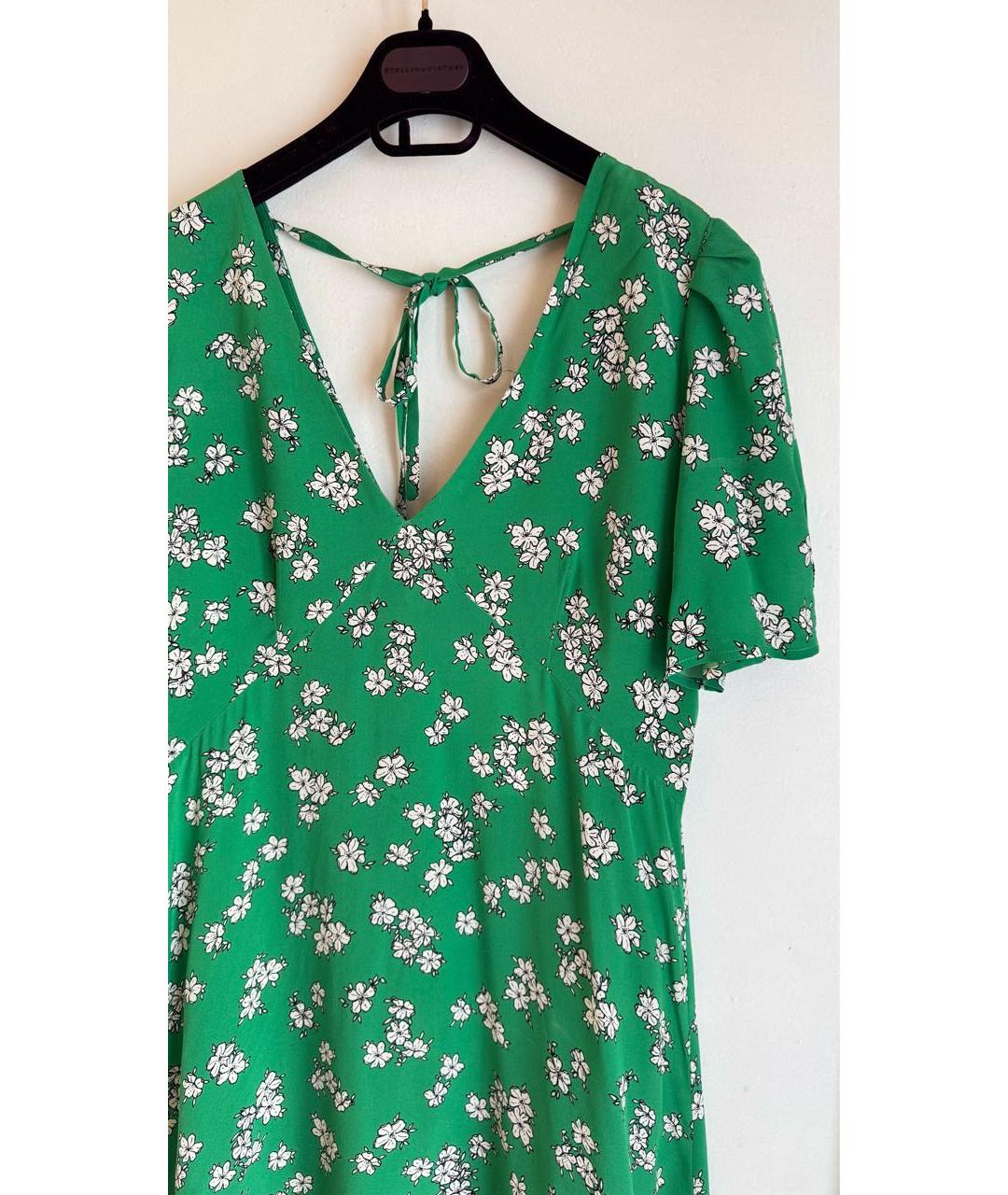 P.A.R.O.S.H. Зеленые шелковое коктейльное платье, фото 6