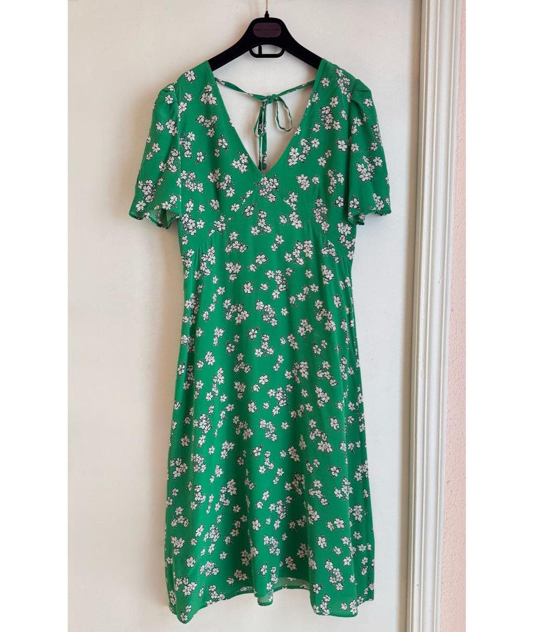 P.A.R.O.S.H. Зеленые шелковое коктейльное платье, фото 5