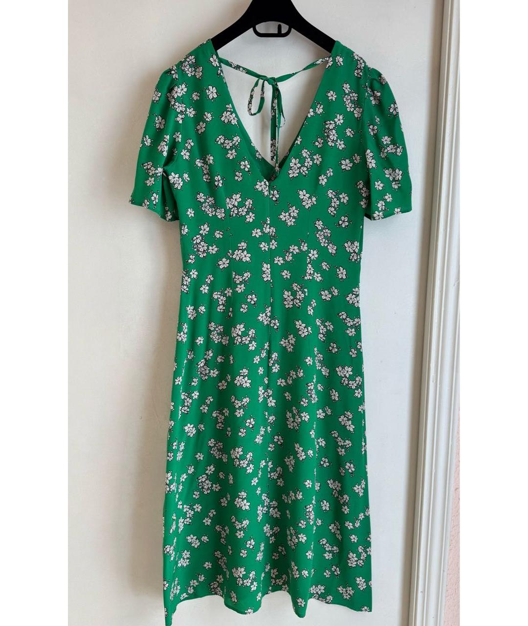 P.A.R.O.S.H. Зеленые шелковое коктейльное платье, фото 7