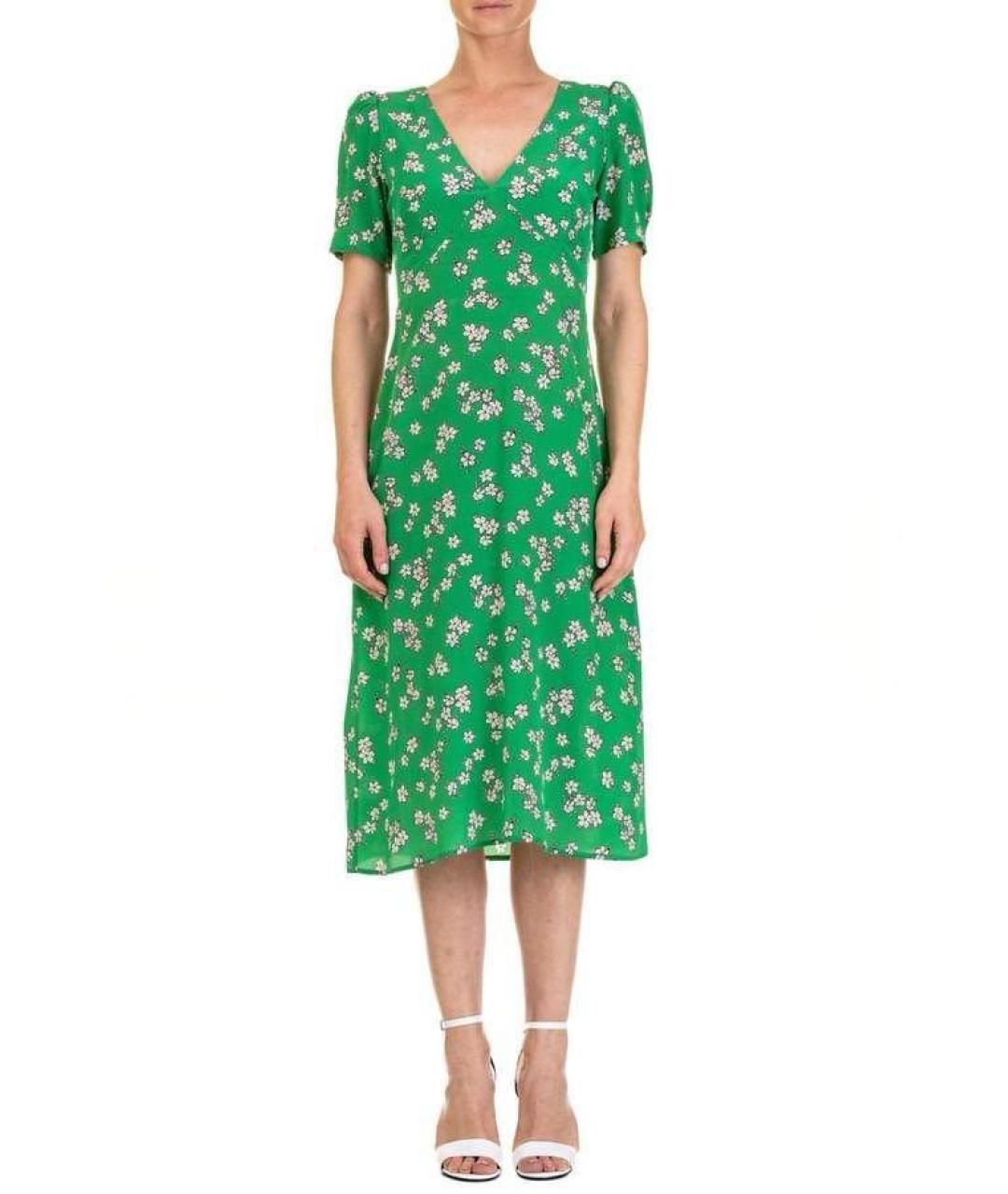 P.A.R.O.S.H. Зеленые шелковое коктейльное платье, фото 2