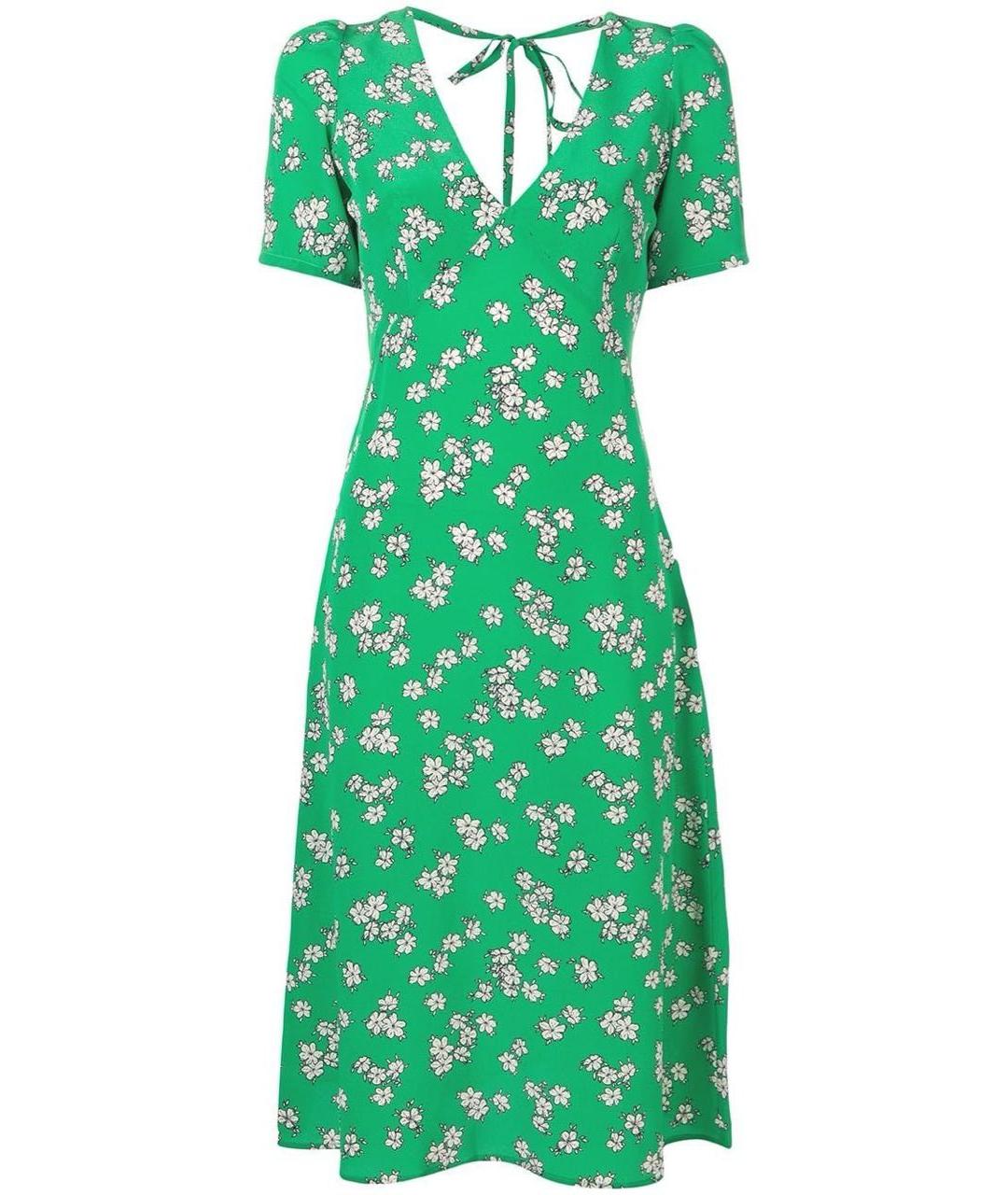 P.A.R.O.S.H. Зеленые шелковое коктейльное платье, фото 9