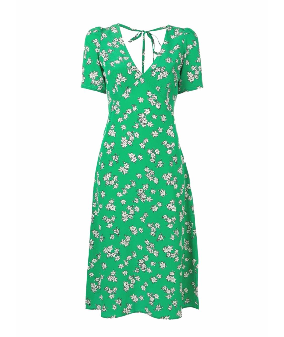 P.A.R.O.S.H. Зеленые шелковое коктейльное платье, фото 1