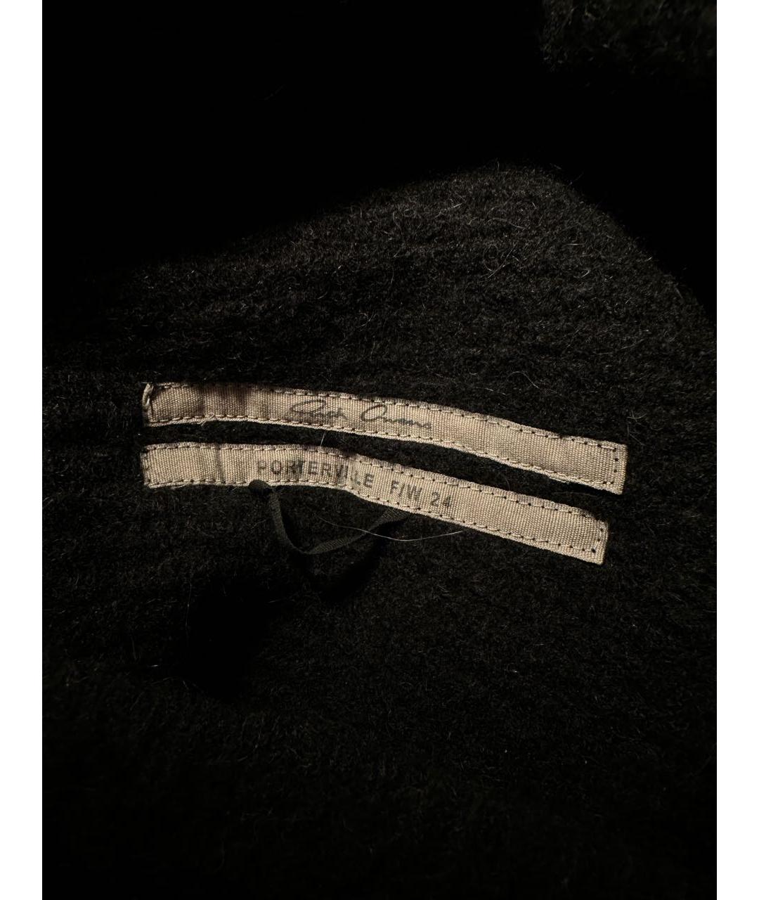 RICK OWENS Черная шерстяная шапка, фото 5