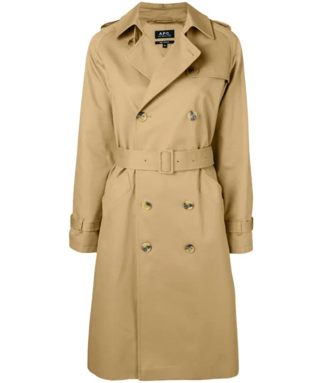 A.P.C. Бежевый хлопковый тренч/плащ, фото 10