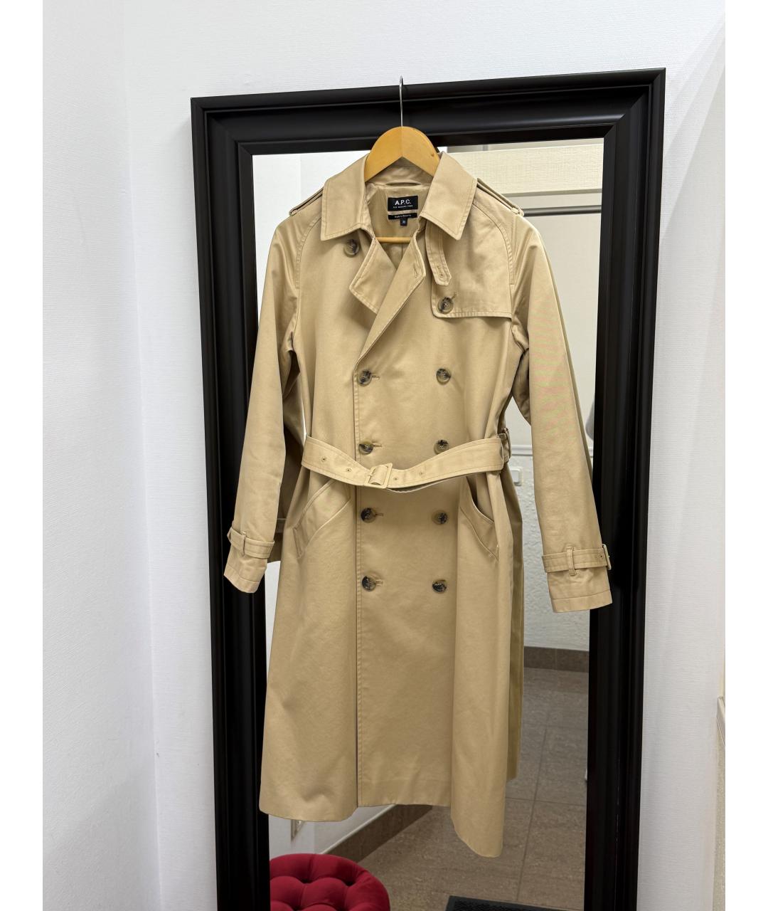 A.P.C. Бежевый хлопковый тренч/плащ, фото 2