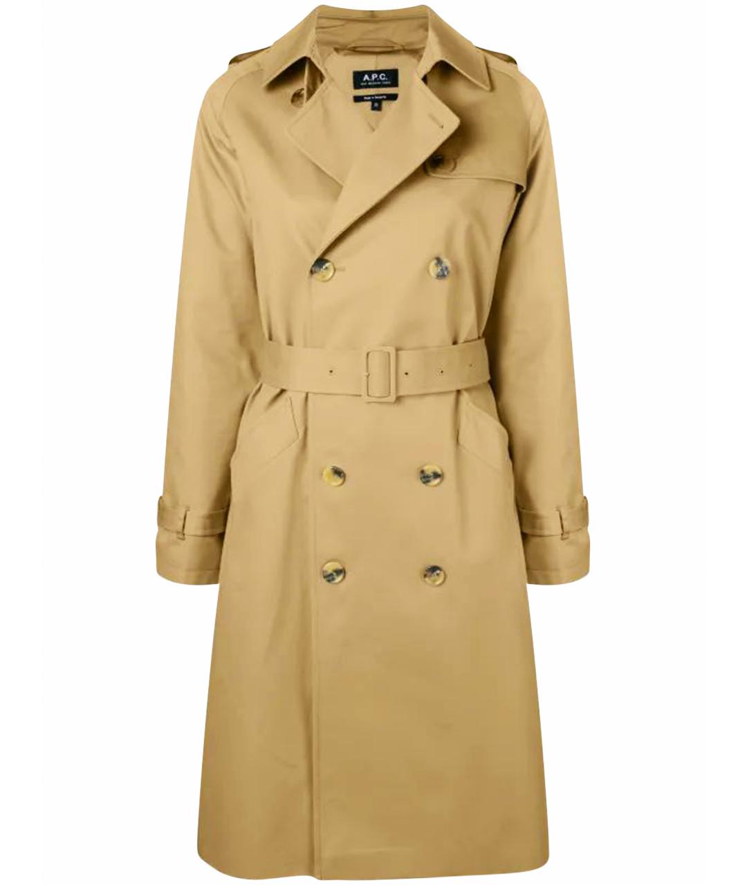 A.P.C. Бежевый хлопковый тренч/плащ, фото 1