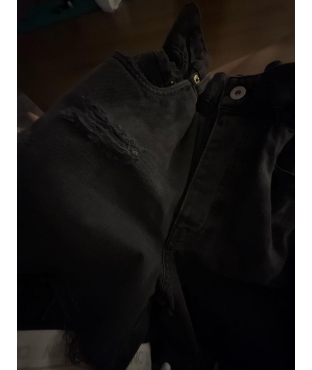 MIU MIU Черные деним шорты, фото 3