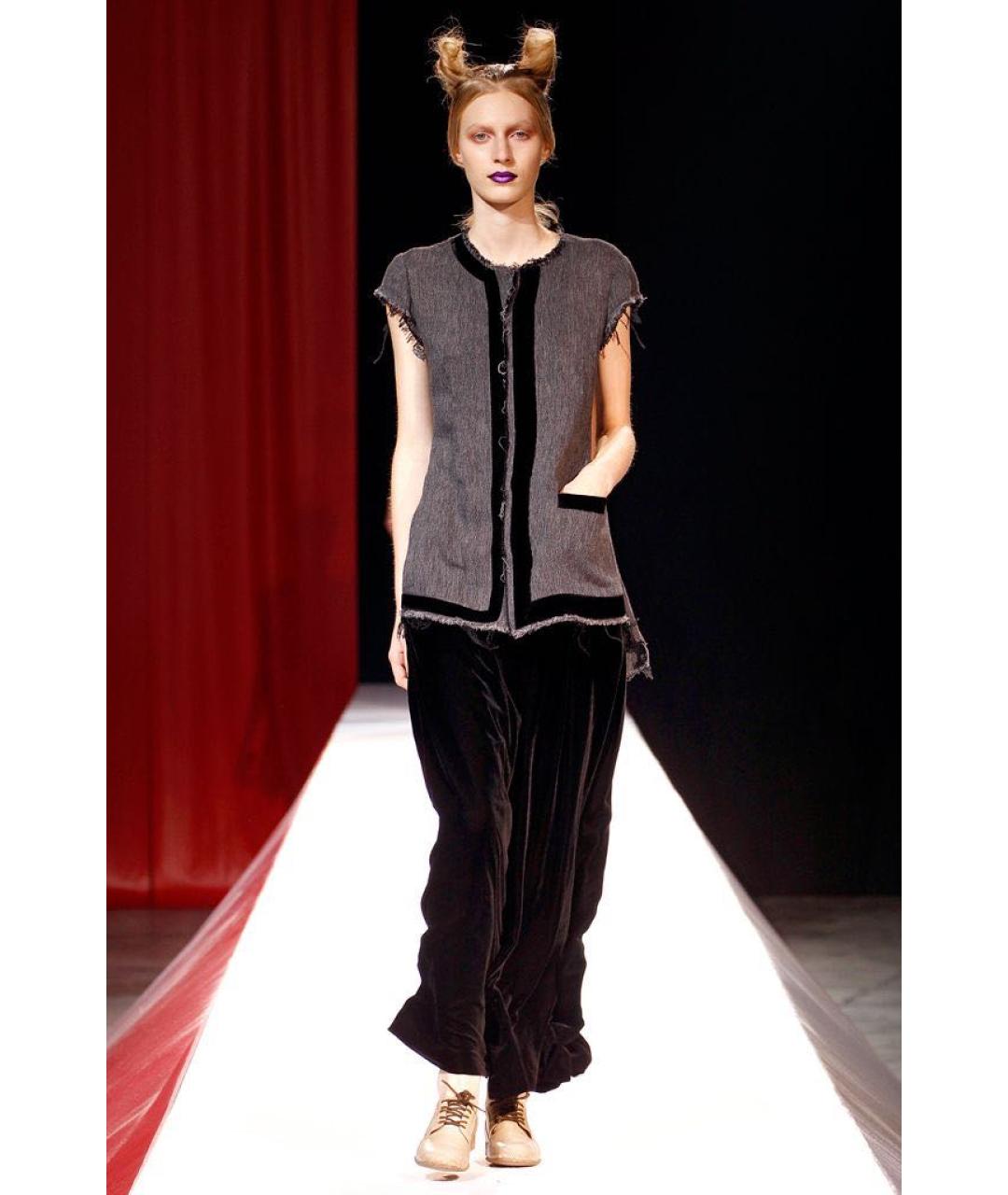 YOHJI YAMAMOTO Серый хлопковый жакет/пиджак, фото 2