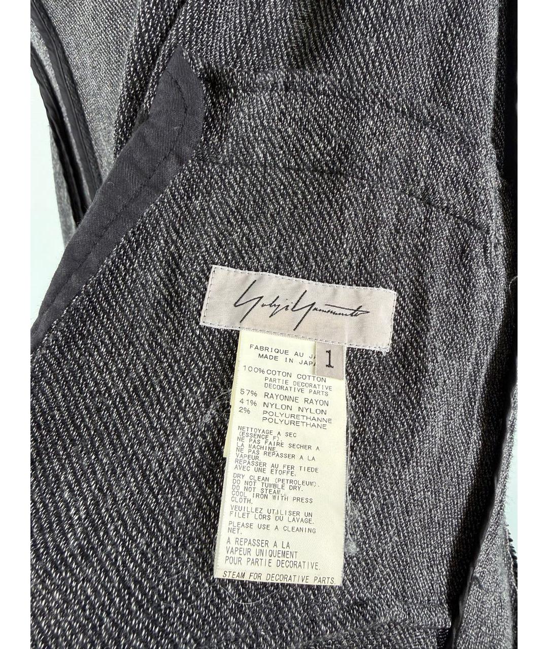 YOHJI YAMAMOTO Серый хлопковый жакет/пиджак, фото 8