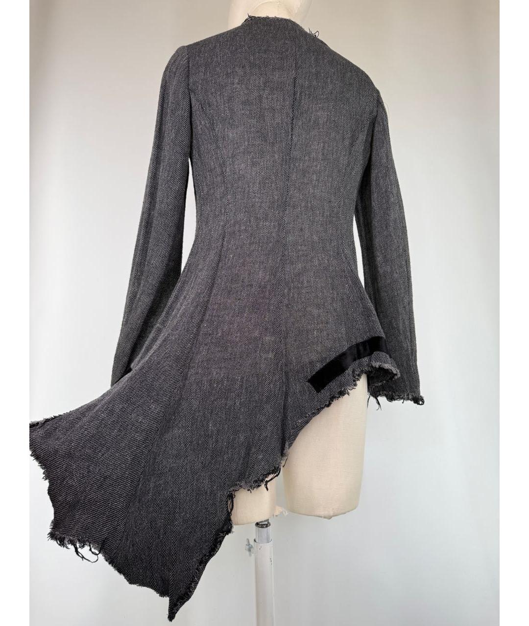 YOHJI YAMAMOTO Серый хлопковый жакет/пиджак, фото 3