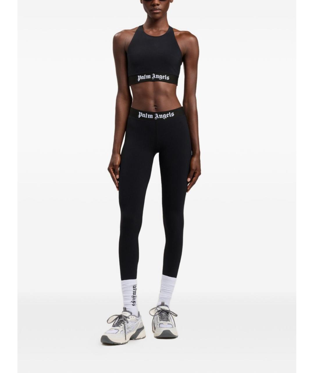 PALM ANGELS Черные леггинсы и велосипедки, фото 3