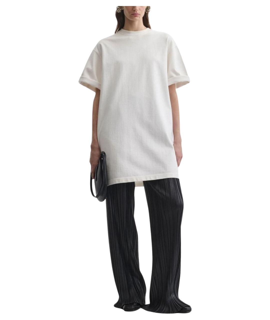 PHOEBE PHILO Белая хлопковая футболка, фото 2