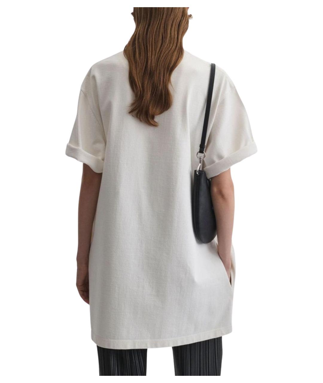 PHOEBE PHILO Белая хлопковая футболка, фото 4