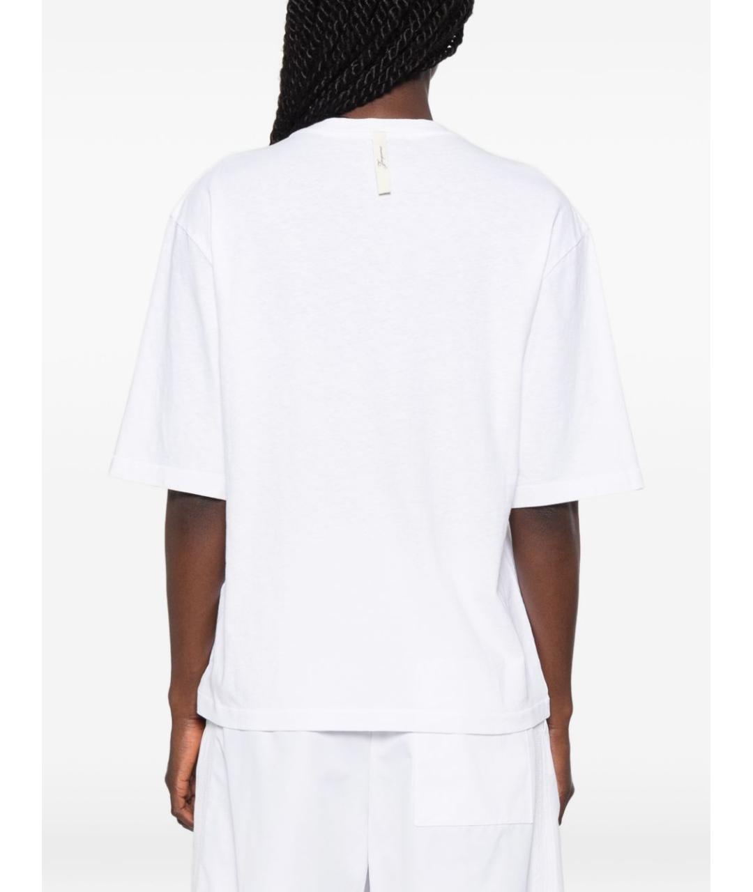 JACQUEMUS Белая хлопковая футболка, фото 4