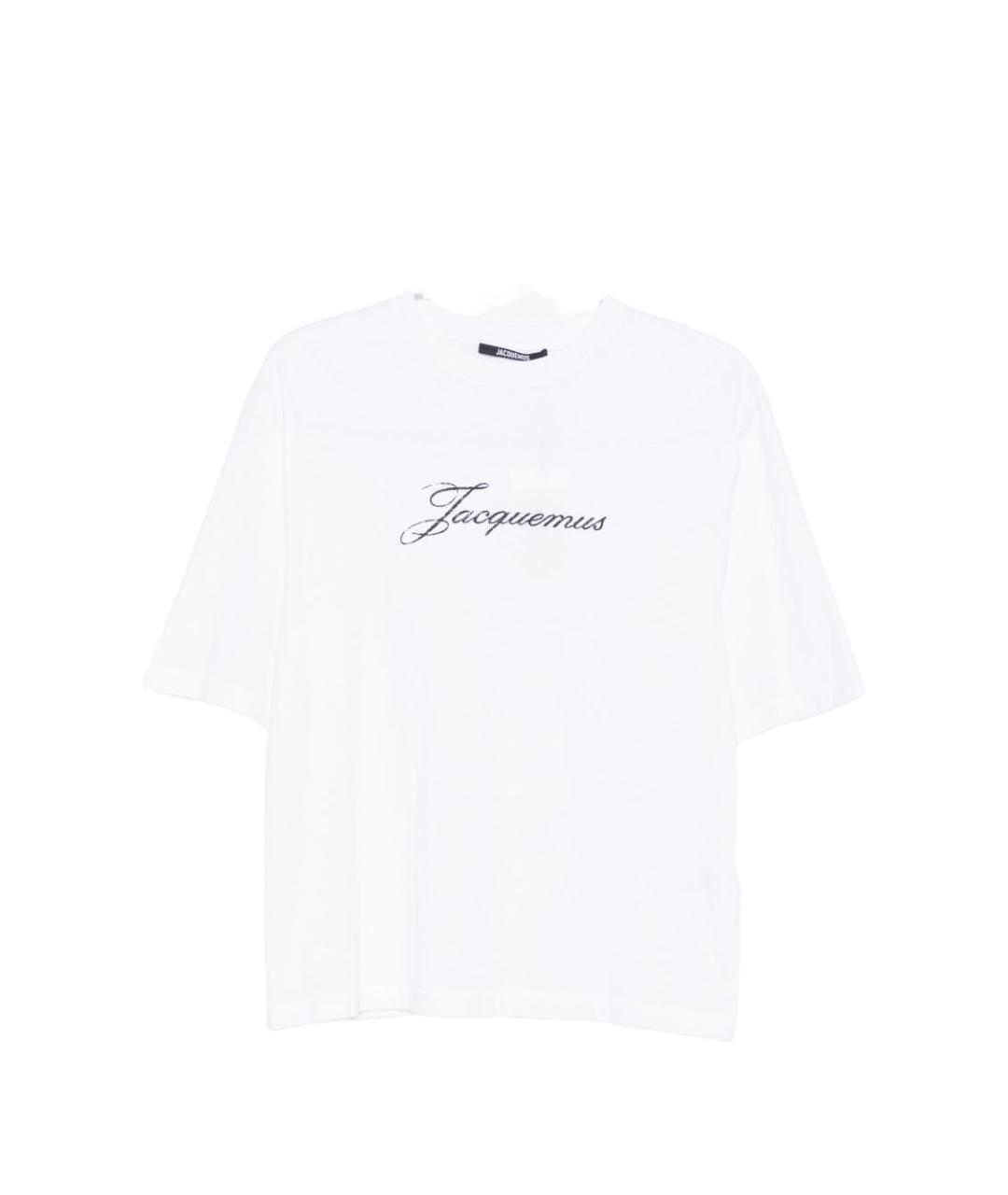 JACQUEMUS Белая хлопковая футболка, фото 1
