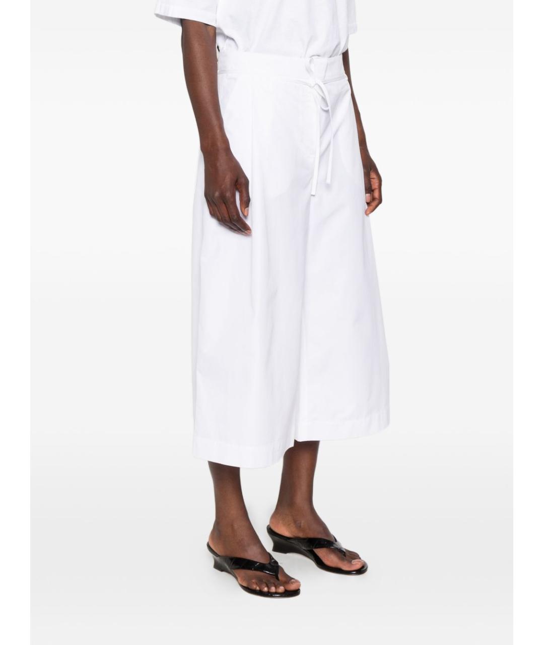 JACQUEMUS Белые хлопковые прямые брюки, фото 5