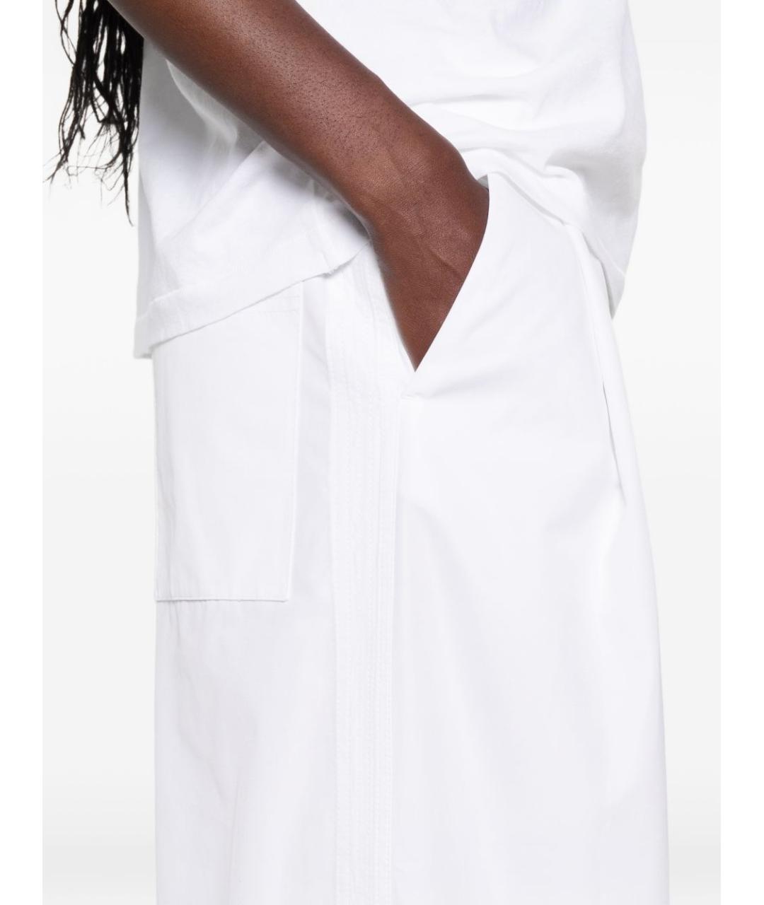 JACQUEMUS Белые хлопковые прямые брюки, фото 3