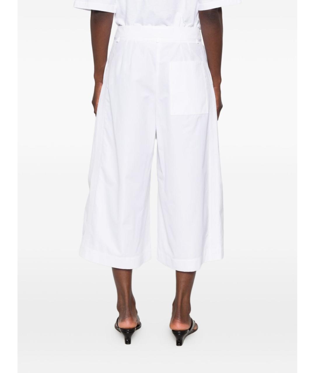 JACQUEMUS Белые хлопковые прямые брюки, фото 4