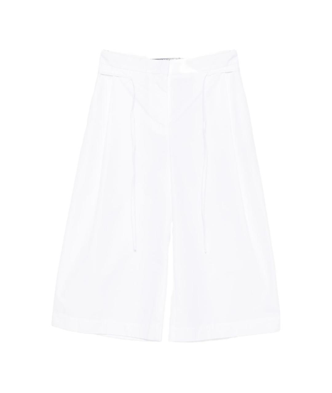 JACQUEMUS Белые хлопковые прямые брюки, фото 1