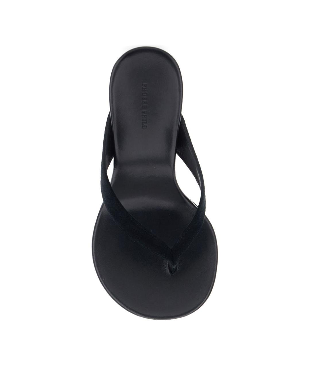 PHOEBE PHILO Черные кожаные сандалии, фото 4