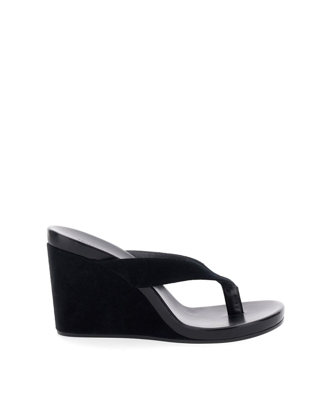 PHOEBE PHILO Черные кожаные сандалии, фото 1