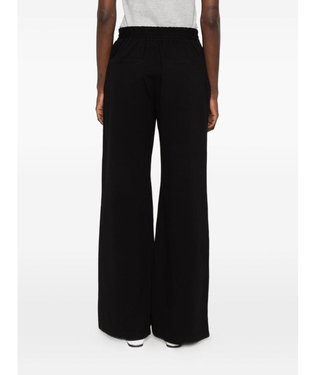 PHOEBE PHILO Черные хлопковые прямые брюки, фото 2