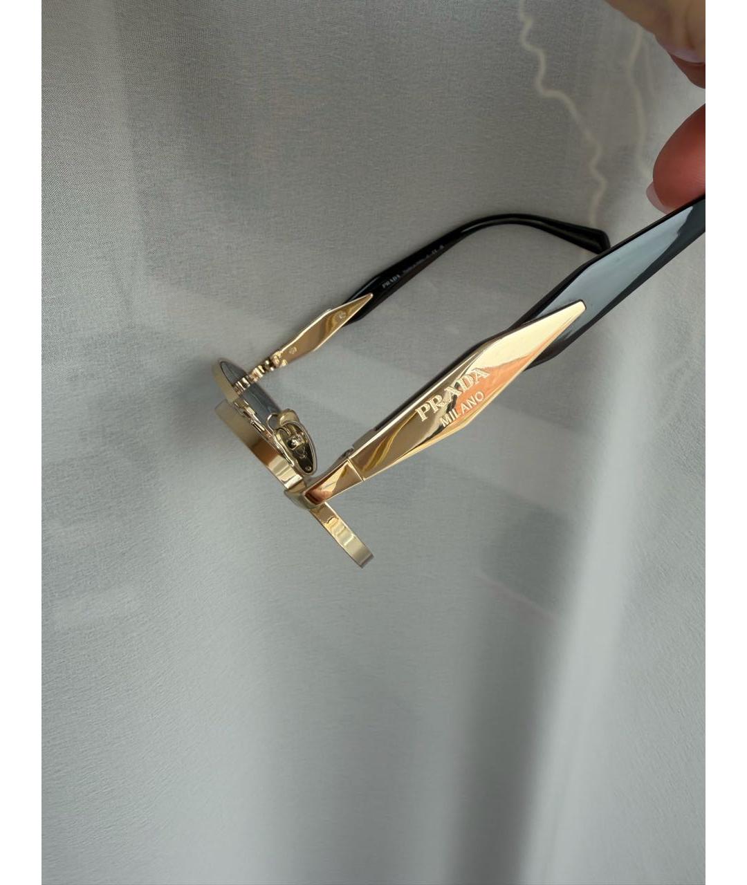 PRADA Темно-синие металлические солнцезащитные очки, фото 3