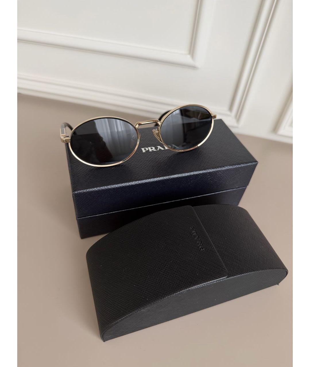 PRADA Темно-синие металлические солнцезащитные очки, фото 4