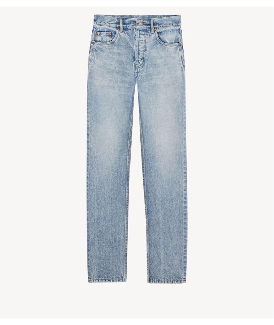 SAINT LAURENT Голубые прямые джинсы, фото 2