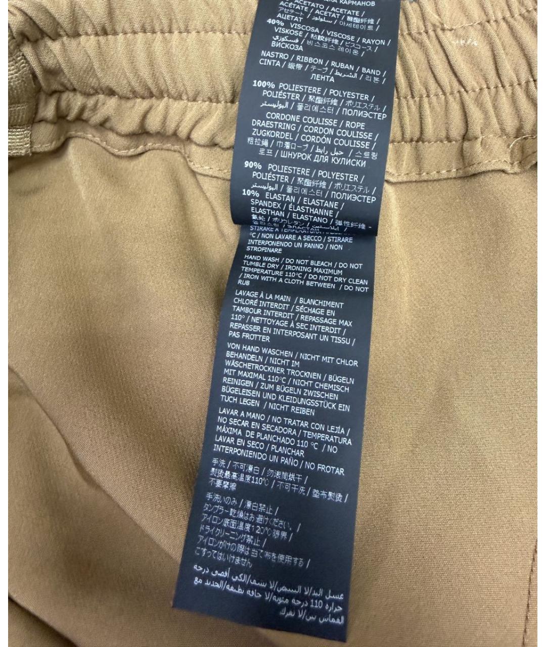 ERMANNO FIRENZE Коричневые полиэстеровые прямые брюки, фото 5