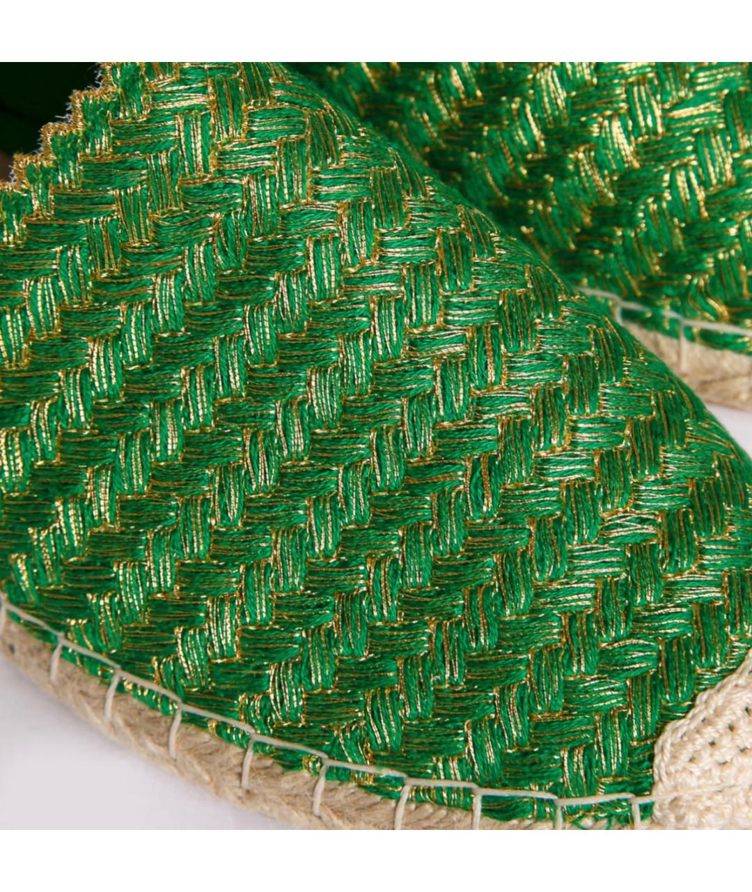 ERMANNO SCERVINO Зеленые кожаные эспадрильи, фото 5