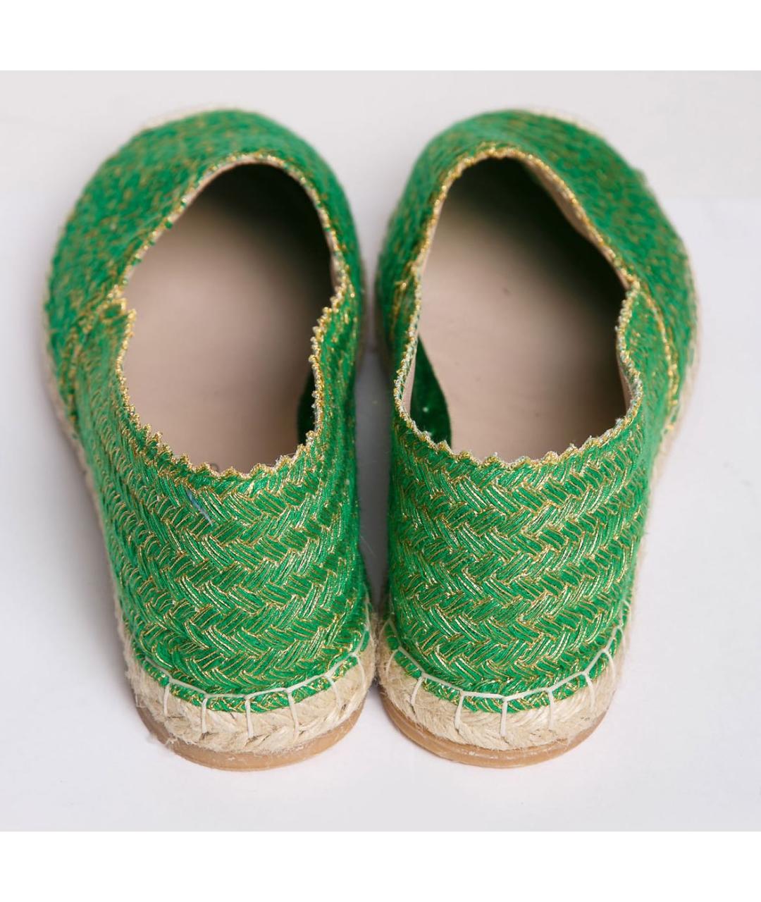 ERMANNO SCERVINO Зеленые кожаные эспадрильи, фото 4