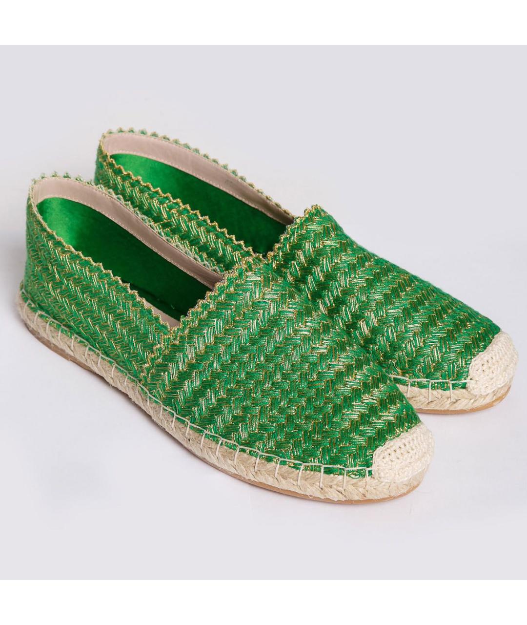 ERMANNO SCERVINO Зеленые кожаные эспадрильи, фото 2