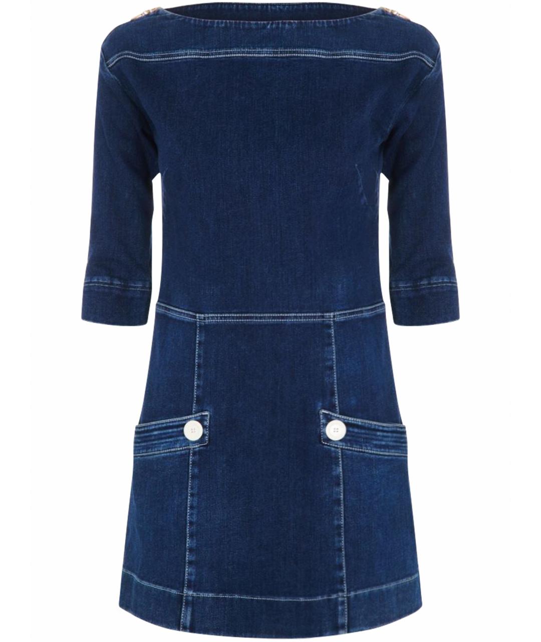 LOUIS VUITTON Синее хлопковое платье, фото 1