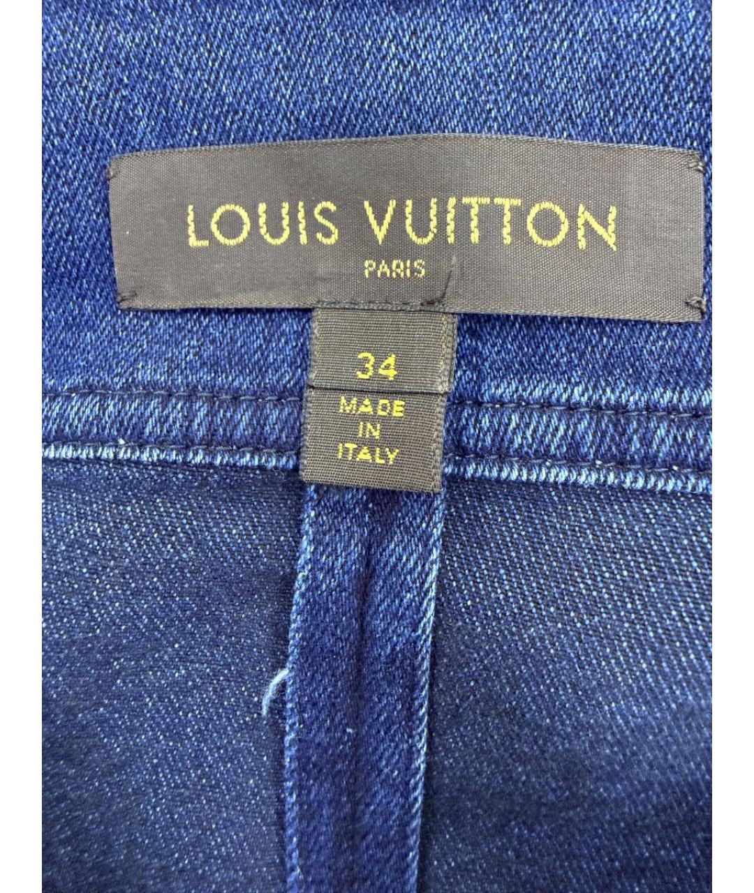 LOUIS VUITTON Синее хлопковое платье, фото 4