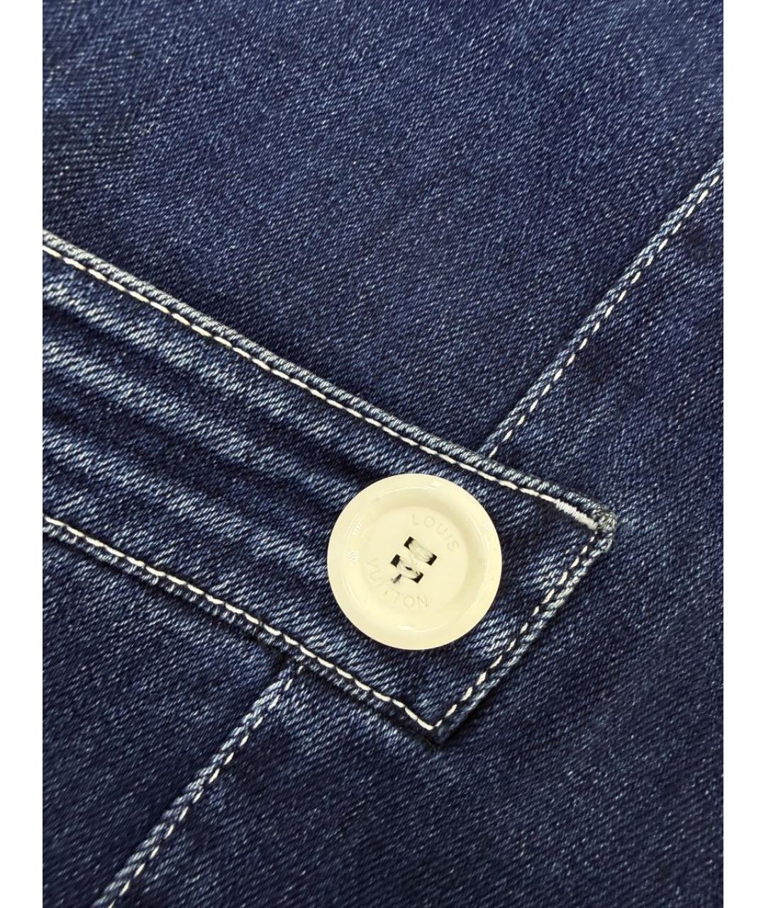 LOUIS VUITTON Синее хлопковое платье, фото 7