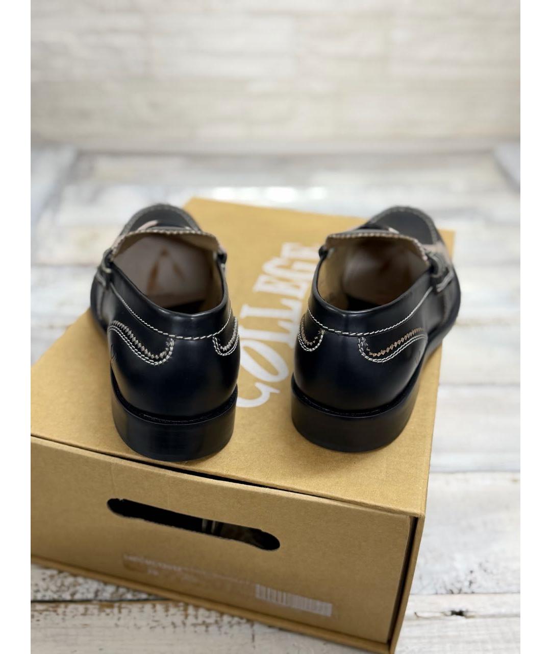 COLLEGE Черные кожаные лоферы, фото 5