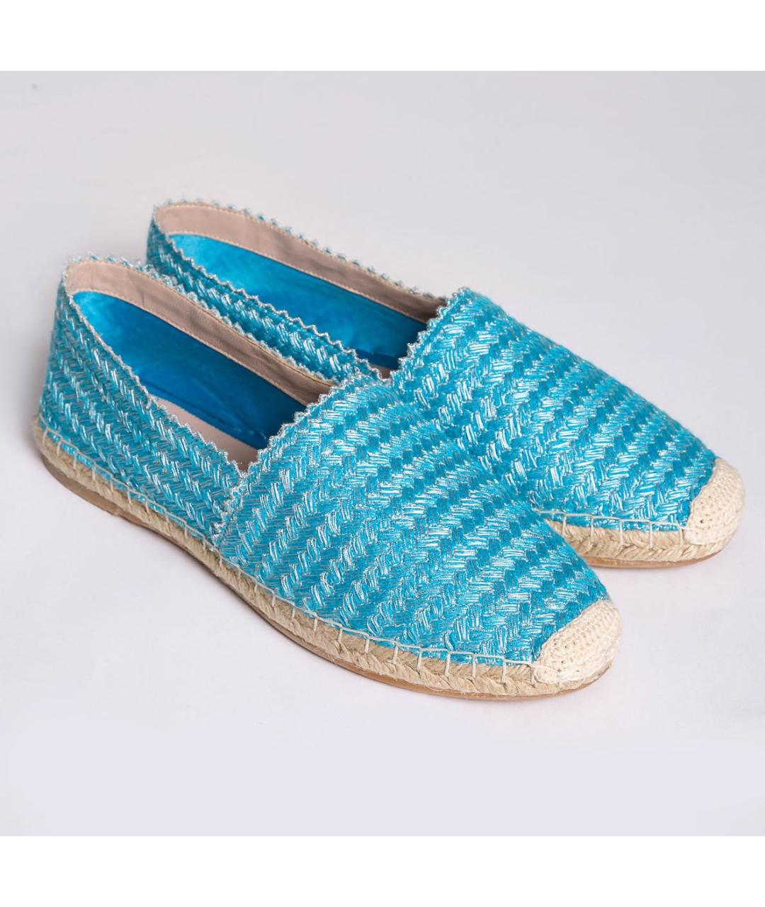 ERMANNO SCERVINO Голубые кожаные эспадрильи, фото 2