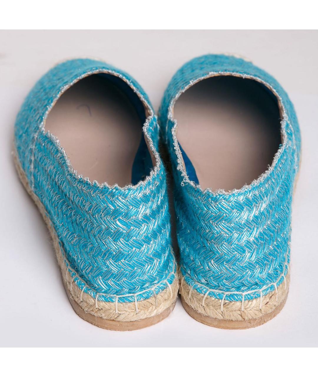 ERMANNO SCERVINO Голубые кожаные эспадрильи, фото 3