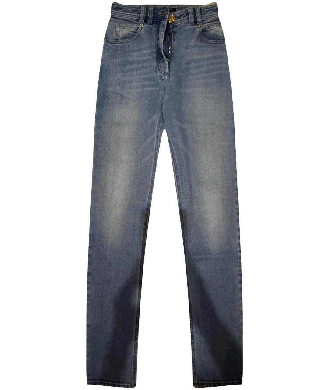 BALMAIN Голубые хлопковые джинсы слим, фото 1