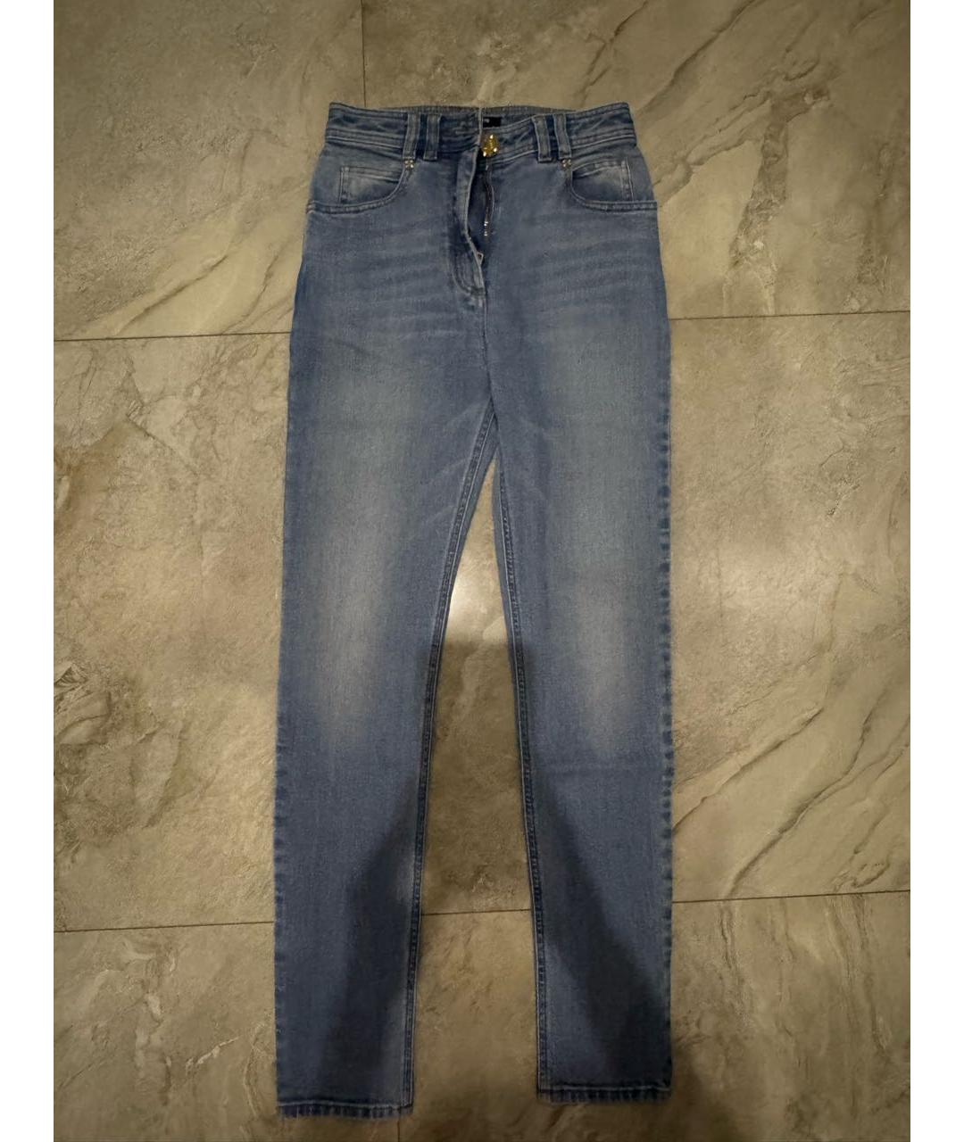 BALMAIN Голубые хлопковые джинсы слим, фото 5