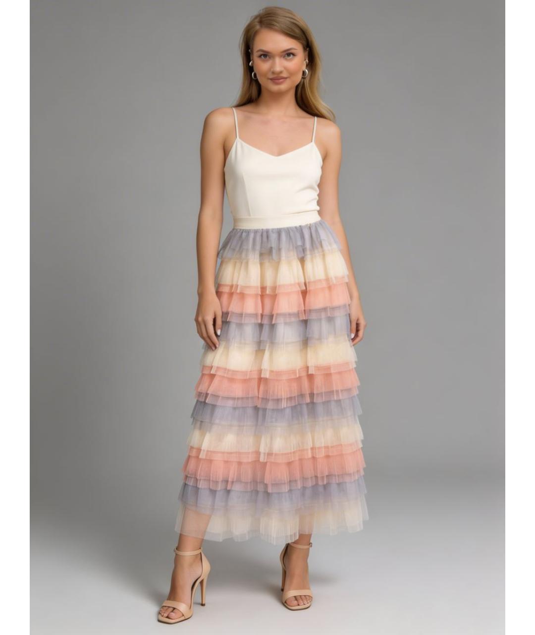 TWIN-SET Мульти полиэстеровая юбка макси, фото 8