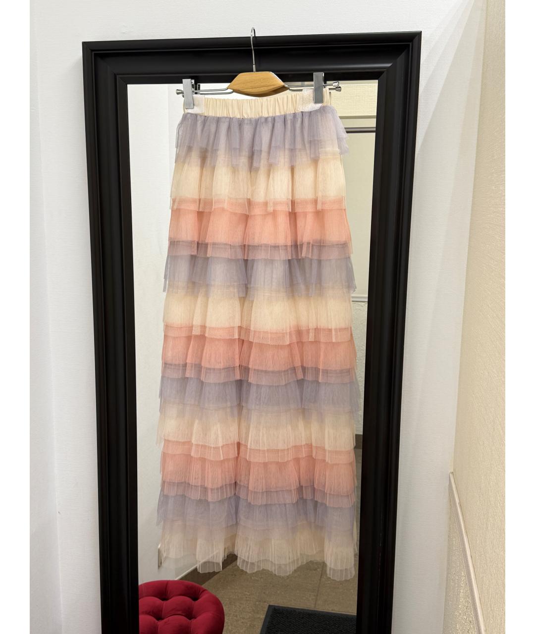 TWIN-SET Мульти полиэстеровая юбка макси, фото 3